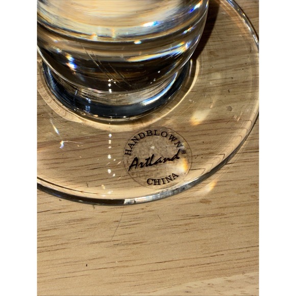 Hand Blown Glass Candleholders Set Of 3 Pillar - Picture 5 of 15